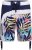 Kam Jeans 3018 Panelled Floral Swimshorts Navy - Roupa de banho - Calções de Banho Homem Tamanhos Grandes