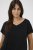Kaffe Curve Jena V-Neck T-shirt Preto profundo - T-shirts - 