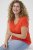 Kaffe Curve Jena V-Neck T-Shirt Grenadine Red - T-shirts - 
