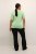Kaffe Curve Lizzy Camisola às riscas Cinzento pluma mesclado/Verde - T-shirts estampadas para mulher - 