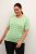 Kaffe Curve Lizzy Camisola às riscas Cinzento pluma mesclado/Verde - T-shirts estampadas para mulher - 
