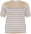 Kaffe Curve Lizzy Camisola às riscas Bege/Azul - T-shirts estampadas para mulher - 