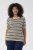 Kaffe Curve Lizzy Camisola às riscas Bege/Preto às riscas - T-shirts estampadas para mulher - 