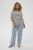 Kaffe Curve Lia Flower T-Shirt Chalk/Deep Black - T-shirts - 
