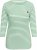 Kaffe Curve Lia Boatneck 3/4 T-Shirt Chalk/Bright Green - T‑shirts e Tops - Tops e T-shirts para Todos os Tamanhos