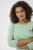 Kaffe Curve Lia Boatneck 3/4 T-Shirt Chalk/Bright Green - T‑shirts e Tops - Tops e T-shirts para Todos os Tamanhos