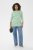 Kaffe Curve Lia Boatneck 3/4 T-Shirt Chalk/Bright Green - T‑shirts e Tops - Tops e T-shirts para Todos os Tamanhos