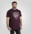D555 Grimsby Rock n' Roll Skull Printed T-Shirt Burgundy - T-shirts lisas - T-shirts lisas tamanhos grandes