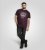 D555 Grimsby Rock n' Roll Skull Printed T-Shirt Burgundy - T-shirts lisas - T-shirts lisas tamanhos grandes