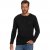 JP1880 Henley T-Shirt Long Sleeve Black TALL - ROUPAS DE HOMEM MT-6XLT - Tamanhos-Tall Homem