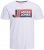 Jack & Jones Logan T-Shirt White - T-shirts - T-shirts Homem Tamanhos Grandes