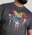 D555 Coalville T-Shirt Skulls with Colored Drips Navy Twist - T-shirts - T-shirts Homem Tamanhos Grandes