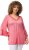 Ulla Popken Trumpet Sleeve Cold Dyed Tee Dark Pink - T-shirts estampadas para mulher - 