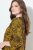 Ulla Popken Animal Print 3/4 Sleeve V-Neck Tee Neon Orange - T-shirts - T-shirts femininas