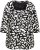 Ulla Popken Scribble Print Square Neck 3/4 Sleeve Tee Black - T-shirts estampadas para mulher - 