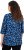 Ulla Popken Scribble Print Square Neck 3/4 Sleeve Tee Navy - T-shirts estampadas para mulher - 