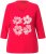 Ulla Popken Floral Graphic V-Neck Tee Lychee - T-shirts estampadas para mulher - 