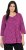 Ulla Popken Pleated Floral Print 3/4 Sleeve Tee Raspberry - T-shirts estampadas para mulher - 