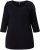 Ulla Popken Flower Epaulet 3/4 Sleeve Top Black - T-shirts estampadas para mulher - 