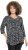 Ulla Popken Ribbon Print 3/4 Sleeve Asymmetric Tee Black - T-shirts estampadas para mulher - 