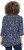 Ulla Popken Ribbon Print 3/4 Sleeve Asymmetric Tee Navy - T-shirts estampadas para mulher - 