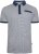 Kam Jeans 5528 AOP Print with Jacquard Collar/Cuffs Polo Navy - Pólos - Pólos Tamanhos Grandes Homem
