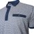Kam Jeans 5528 AOP Print with Jacquard Collar/Cuffs Polo Navy - Pólos - Pólos Tamanhos Grandes Homem