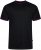 Kam Jeans 5781 Ringer Tee with Shoulder Tape Black - T-shirts - T-shirts Homem Tamanhos Grandes