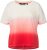 Ulla Popken Dip Dyed Short Sleeve Logo Tee Off-White - T-shirts estampadas para mulher - 