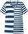 Ulla Popken Mix Stripe Short Sleeve Tee Deep Aqua - T-shirts estampadas para mulher - 