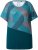 Ulla Popken Quick Drying Geometric Print Short Sleeve Tee Dark Petrol - T-shirts estampadas para mulher - 