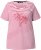 Ulla Popken Palm Tree Embroidered Tee Dark Raspberry - T-shirts estampadas para mulher - 