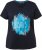 Ulla Popken BISOUS Short Sleeve Graphic Tee Navy Blue - T-shirts estampadas para mulher - 