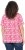 Ulla Popken Coral Reef Printed Short Sleeve V-Neck Tee Lychee - T-shirts estampadas para mulher - 