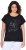 Ulla Popken Metallic Animal Cap Sleeve Graphic Tee Black - T-shirts estampadas para mulher - 