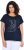 Ulla Popken Metallic Animal Cap Sleeve Graphic Tee Navy - T-shirts estampadas para mulher - 