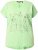 Ulla Popken Metallic Animal Cap Sleeve Graphic Tee Green - T-shirts estampadas para mulher - 