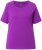 Ulla Popken TRUE Lettering Short Sleeve Tee Purple - T-shirts estampadas para mulher - 