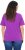 Ulla Popken TRUE Lettering Short Sleeve Tee Purple - T-shirts estampadas para mulher - 