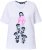 Ulla Popken Flocked Short Sleeve Graphic Tee Snow White - T-shirts estampadas para mulher - 