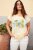 Ulla Popken Striped Short Sleeve Citrus Graphic Tee Sun Yellow - T-shirts estampadas para mulher - 