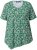Ulla Popken Floral Pointed Hem Short Sleeve Tee Green - T-shirts estampadas para mulher - 