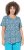 Ulla Popken Floral Pointed Hem Short Sleeve Tee Deep Aqua - T-shirts estampadas para mulher - 