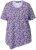 Ulla Popken Floral Pointed Hem Short Sleeve Tee Purple - T-shirts estampadas para mulher - 