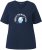 Ulla Popken Shell Picker Club Short Sleeve Graphic Tee Navy - T-shirts estampadas para mulher - 