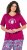Ulla Popken Shell Picker Club Short Sleeve Graphic Tee Magnolia Red - T-shirts estampadas para mulher - 