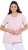Ulla Popken Cactus Print Short Sleeve V-Neck Tee Pink - T-shirts estampadas para mulher - 
