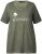 Ulla Popken Sunset Lettering Short Sleeve Graphic Tee Olive - T-shirts estampadas para mulher - 