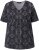 Ulla Popken Snake Print V-Neck Tee Graphite Grey - T-shirts estampadas para mulher - 