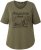 Ulla Popken Beaded Short Sleeve Graphic Tee Olive - T-shirts estampadas para mulher - 